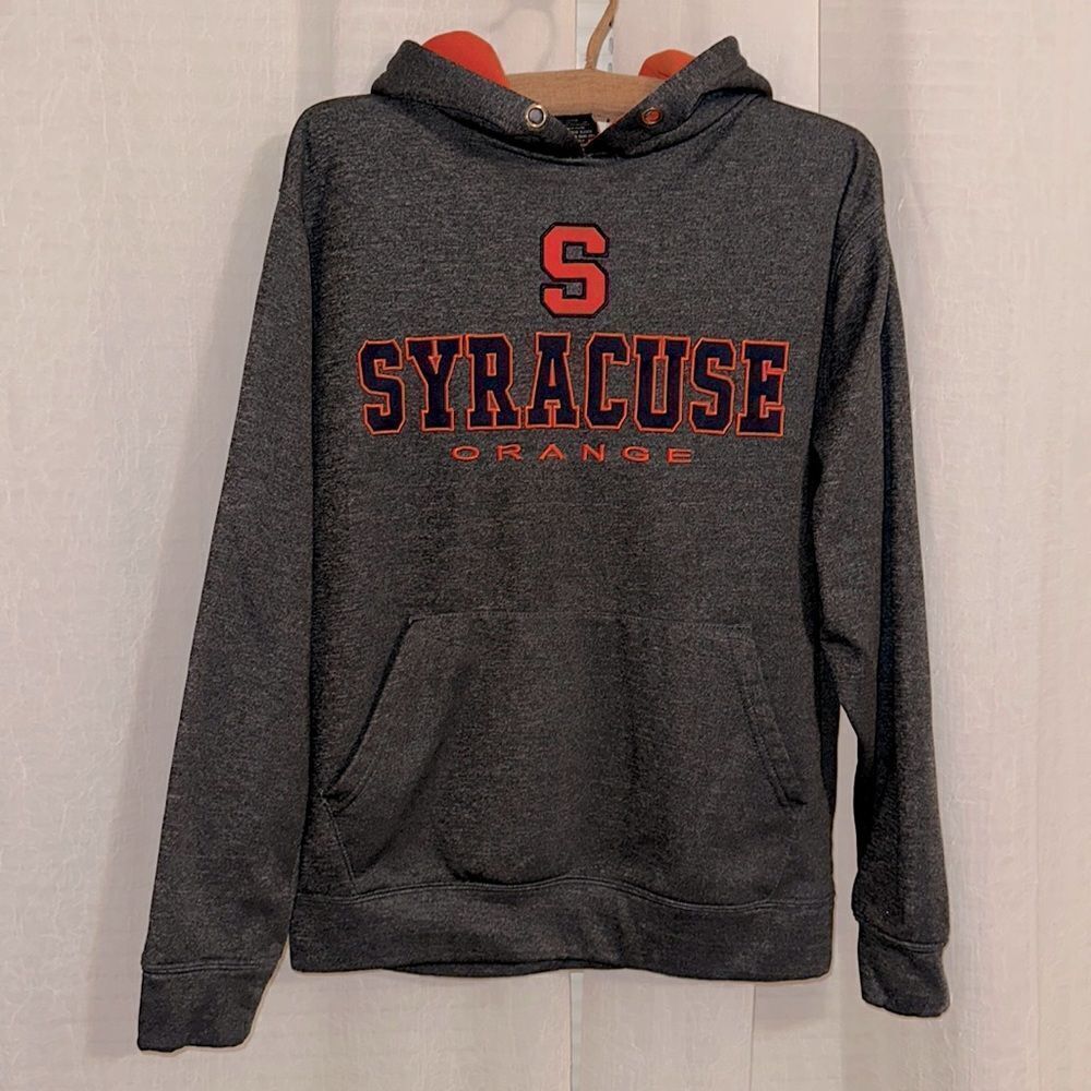 colosseum athletics M Charcoal Gray Navy Orange “Syracuse” Hoodie Sweatshirt